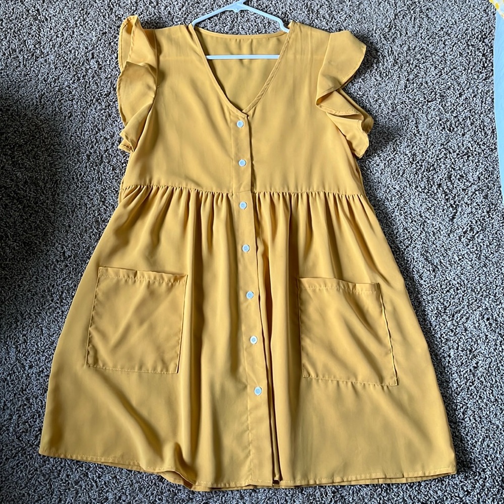 Yellow Ruffle dress
